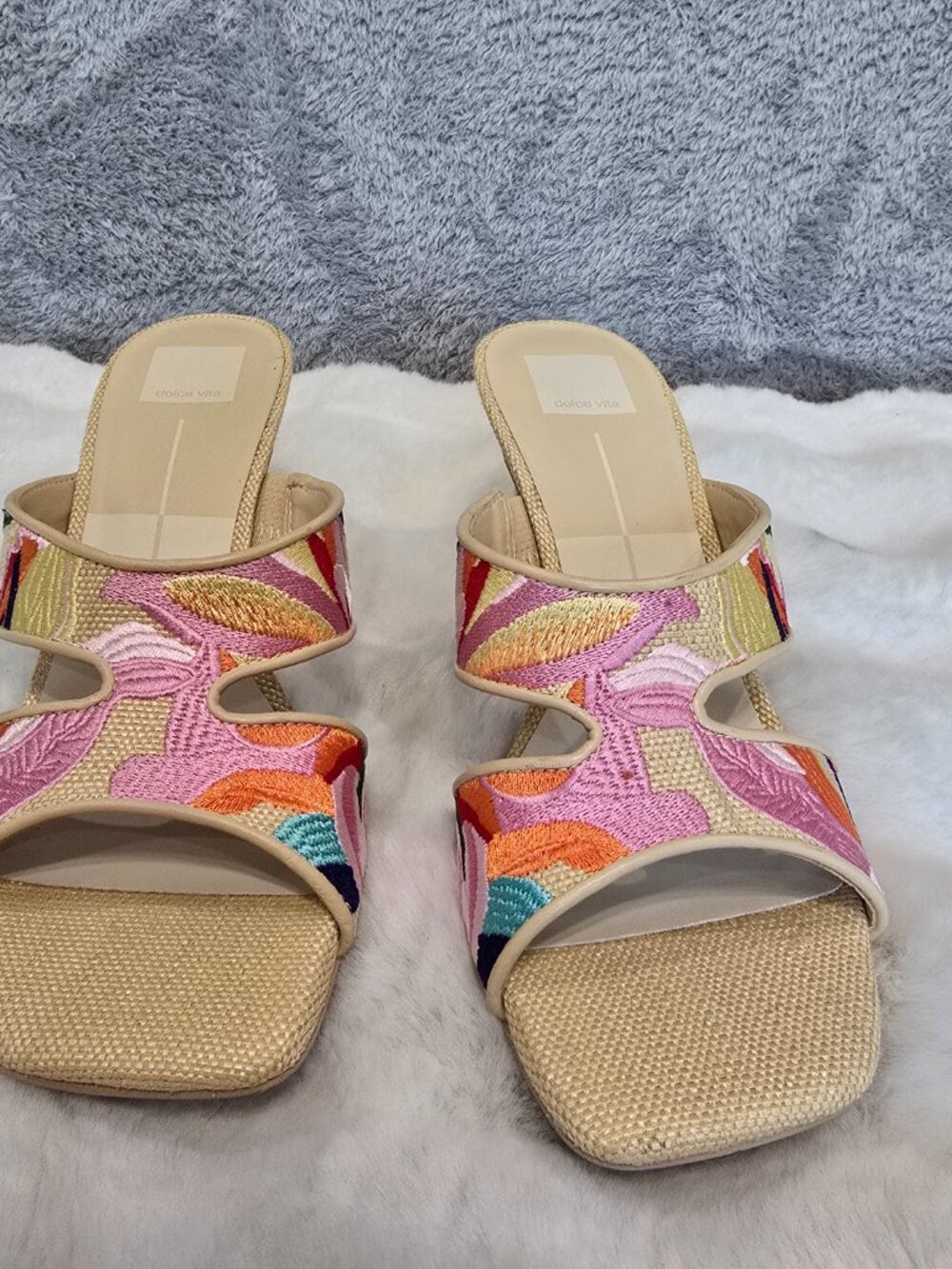Dolce Vita Gitel Sandal Floral Multi Heeled Sandal Women's Sizes NEW Resort - Picture 6 of 12